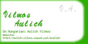 vilmos aulich business card